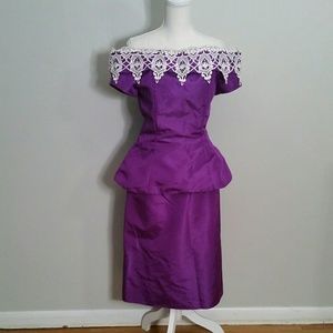 Union Made Vintage Purple Formal Dress, Size 7/8